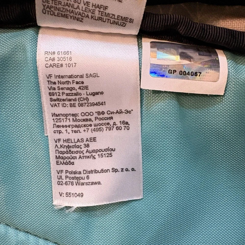 The North Face Vault Backpack  T196/T596 Rare Teal Maroon Geometric Day Pack